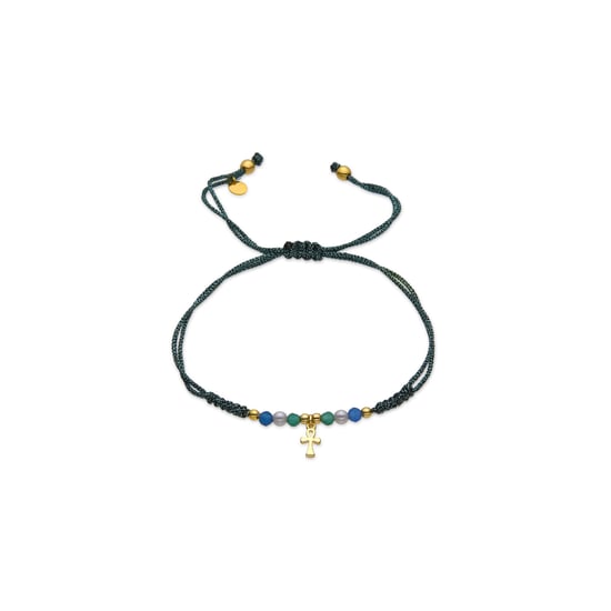 Pulsera Luxenter de Plata de Ley 925 y Cristal Azul Oscuro acabado oro 18k - Kalau - Image 1