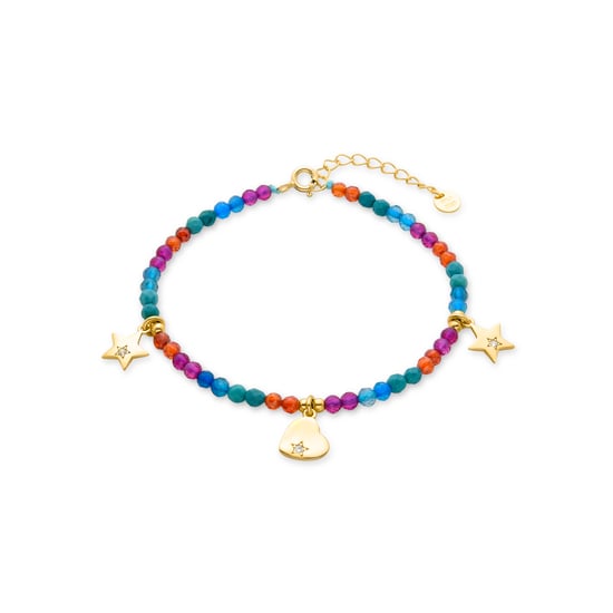 Pulsera Luxenter de Plata de Ley 925 con Cristal Multicolor acabada en oro amarillo de 18K - Sten - Image 1