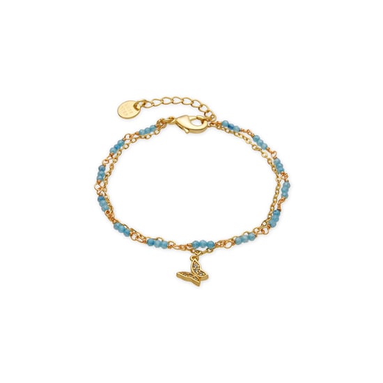 Pulsera Luxenter con Cristal Azul acabado oro 18k - Zinli - Image 1