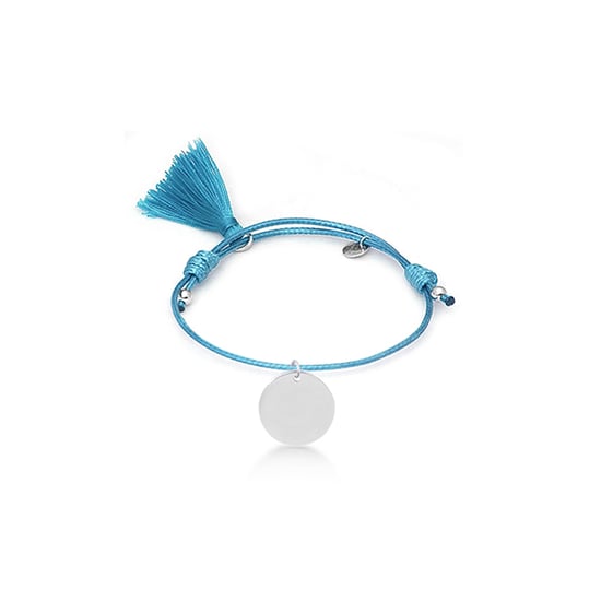 Pulsera Luxenter de Plata de Ley 925 con Algodon Azul acabada en rodio - Mi Sol - Image 1