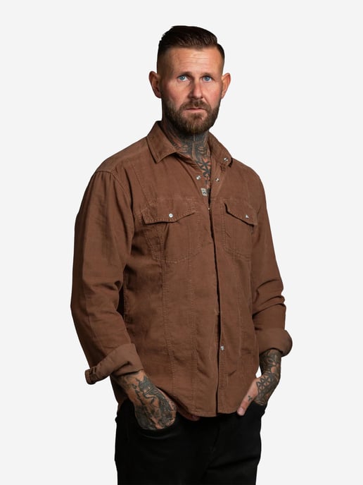 Checker Hombres Camisa Dynasty Cord - Image 4