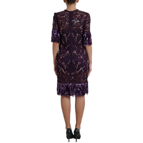 Vestido mini de encaje adornado - Image 3