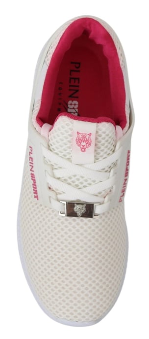 Zapatillas Becky de poliéster blancas y rosas de Philipp Plein - Image 3