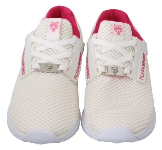 Zapatillas Becky de poliéster blancas y rosas de Philipp Plein - Image 4