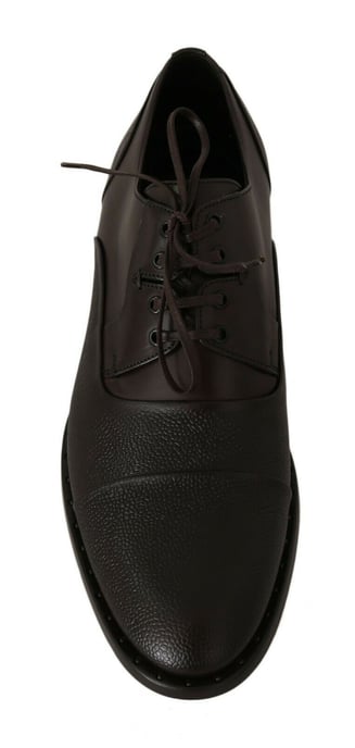 Zapatos de vestir para hombre en cuero marrón con cordones de Dolce & Gabbana - Image 5