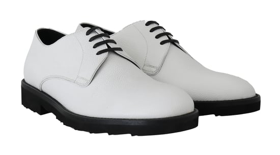 Zapatos de vestir formales Derby de cuero blanco Dolce & Gabbana - Image 4