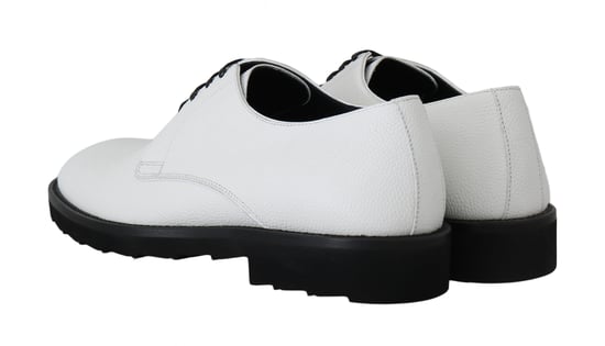 Zapatos de vestir formales Derby de cuero blanco Dolce & Gabbana - Image 5