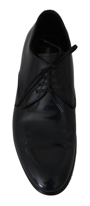 Zapatos Formales Derbys para Hombre de Cuero Azul Dolce & Gabbana - Image 3
