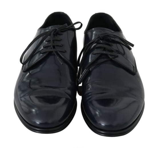 Zapatos Formales Derbys para Hombre de Cuero Azul Dolce & Gabbana - Image 4