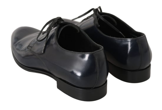Zapatos Formales Derbys para Hombre de Cuero Azul Dolce & Gabbana - Image 6
