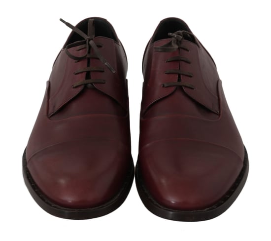 Zapatos Formales Derby de Cuero Rojo Burdeos Dolce & Gabbana - Image 2