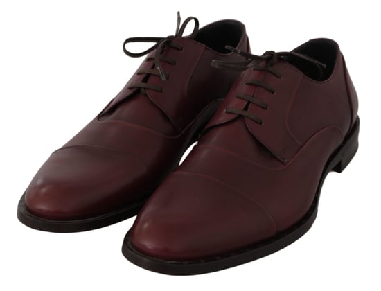 Zapatos Formales Derby de Cuero Rojo Burdeos Dolce & Gabbana - Image 3