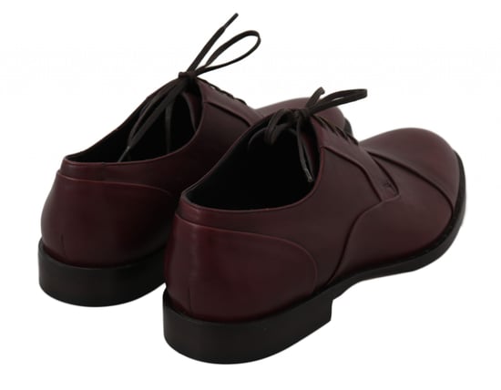 Zapatos Formales Derby de Cuero Rojo Burdeos Dolce & Gabbana - Image 4