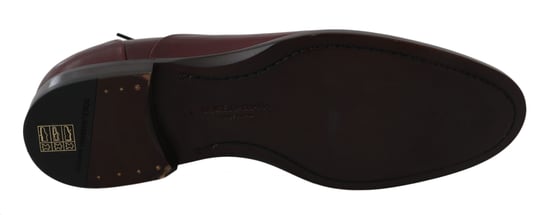 Zapatos Formales Derby de Cuero Rojo Burdeos Dolce & Gabbana - Image 6