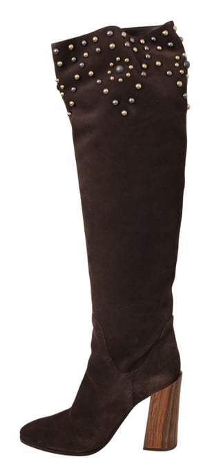 Botas de ante con tachuelas hasta la rodilla Dolce Gabbana - Image 2