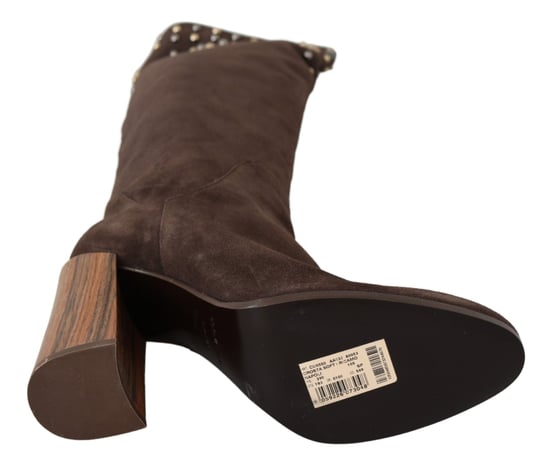 Botas de ante con tachuelas hasta la rodilla Dolce Gabbana - Image 3