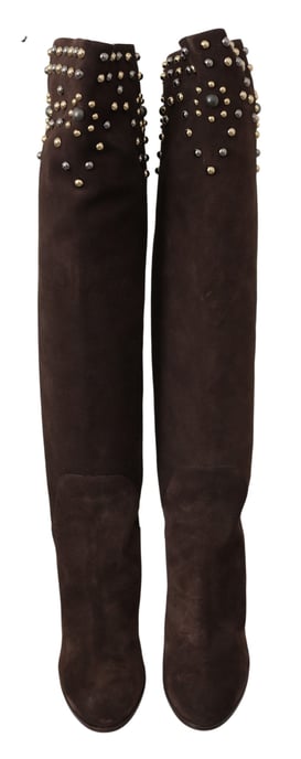 Botas de ante con tachuelas hasta la rodilla Dolce Gabbana - Image 4