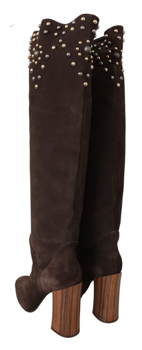 Botas de ante con tachuelas hasta la rodilla Dolce Gabbana - Image 6