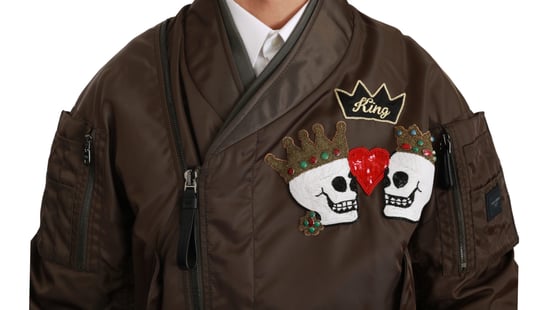 Chaqueta Bomber Diseño Calavera Rey - Image 4