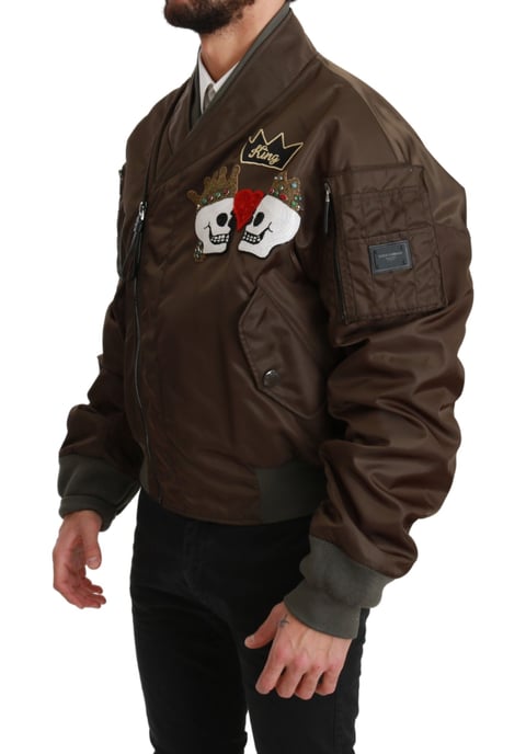 Chaqueta Bomber Diseño Calavera Rey - Image 5