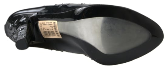 Zapatos de Tacón Floral de Cristal Negra CENICIENTA de Dolce & Gabbana - Image 3