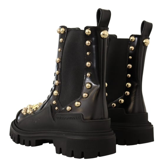 Botines de Cuero con Studs Dolce Gabbana - Image 4