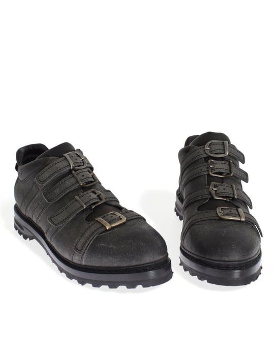 Botas de Cuero Grises con Tira en el Tobillo Dolce & Gabbana - Image 2