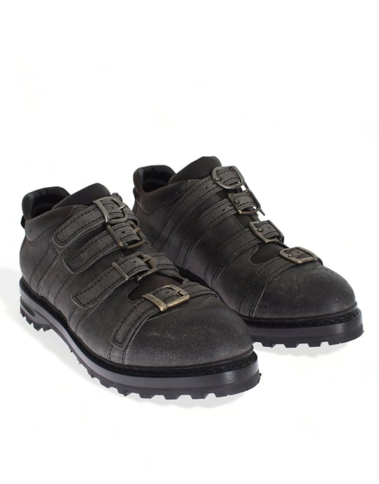 Botas de Cuero Grises con Tira en el Tobillo Dolce & Gabbana - Image 3