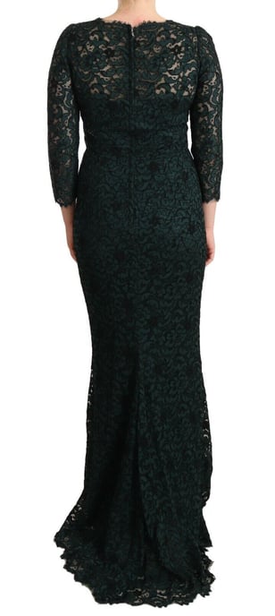Vestido de Encaje con Mangas Largas y Escote en V - Image 3