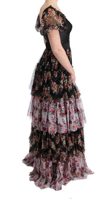 Vestido Maxibolero de Seda con Estampado Floral - Image 5