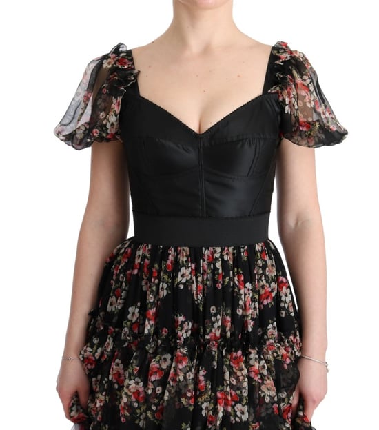 Vestido Maxibolero de Seda con Estampado Floral - Image 6
