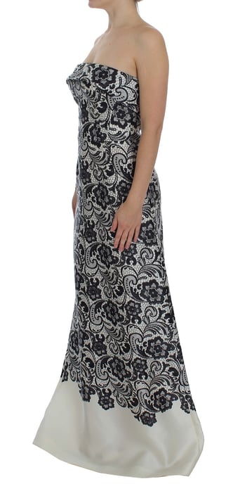 Vestido Maxi de Encaje con Estampado Floral para Noche - Image 2
