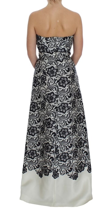 Vestido Maxi de Encaje con Estampado Floral para Noche - Image 3