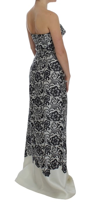Vestido Maxi de Encaje con Estampado Floral para Noche - Image 4