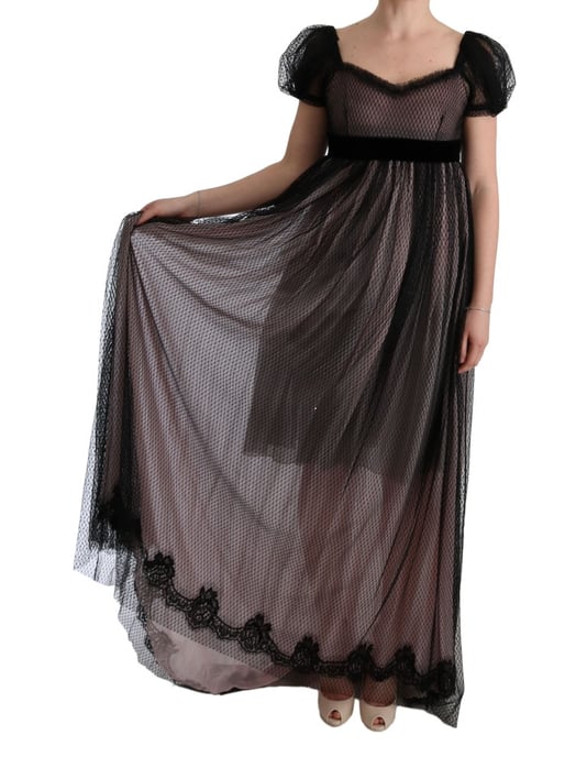 Vestido de tul maxi con banda de terciopelo en la cintura - Image 2
