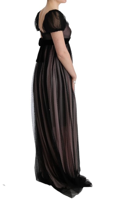 Vestido de tul maxi con banda de terciopelo en la cintura - Image 5