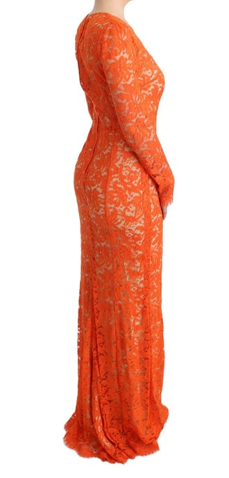 Vestido Maxi de Encaje de Manga Larga - Image 4