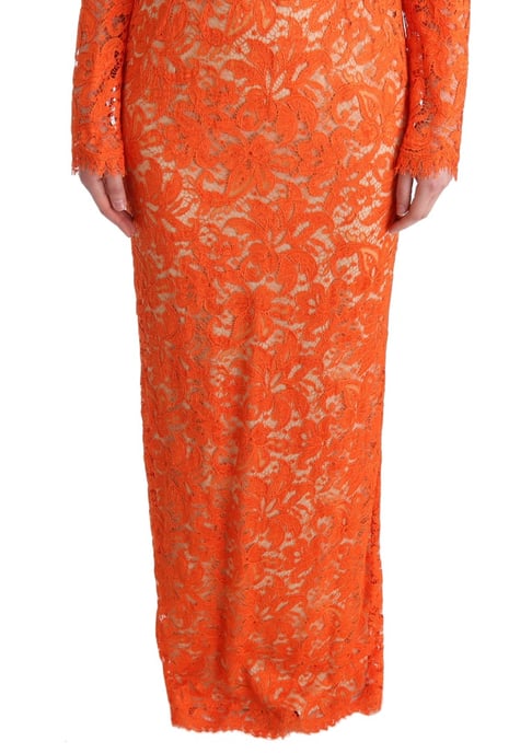 Vestido Maxi de Encaje de Manga Larga - Image 6