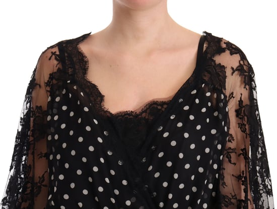 Vestido Maxi con Estampado Floral y Encaje de Lunares - Image 2