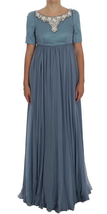 Vestido de Noche Dolce Gabbana con Escote de Perlas - Image 1