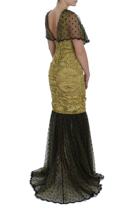 Vestido de Dolce Gabbana Estilo Sirena con Mangas Cortas - Image 4