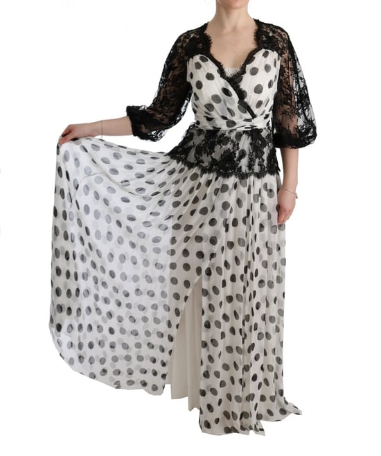Vestido Maxi de Lunares con Encaje - Image 2