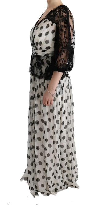 Vestido Maxi de Lunares con Encaje - Image 3