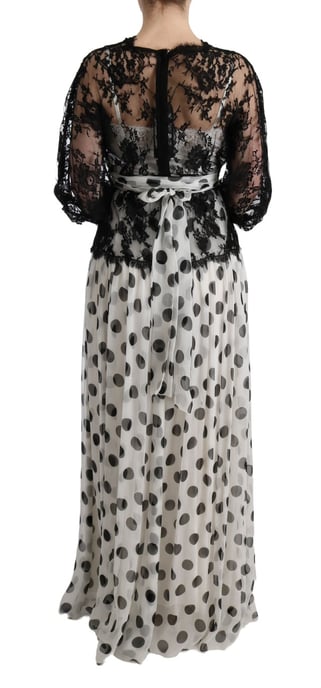 Vestido Maxi de Lunares con Encaje - Image 4