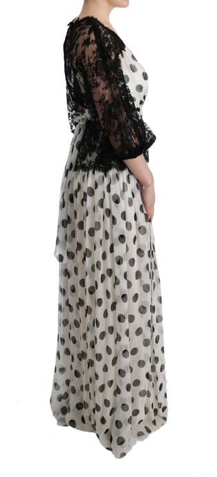 Vestido Maxi de Lunares con Encaje - Image 5