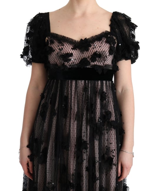 Vestido de Manga Larga con Apliques Florales - Image 6