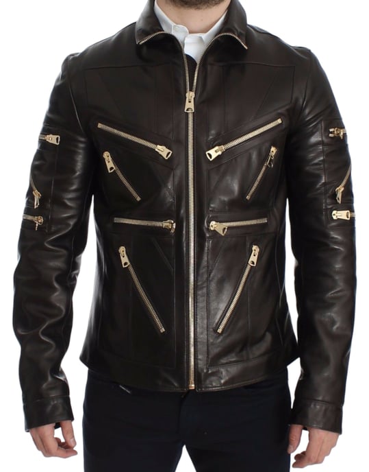 Chaqueta de Cuero con Detalle Multizip - Image 1