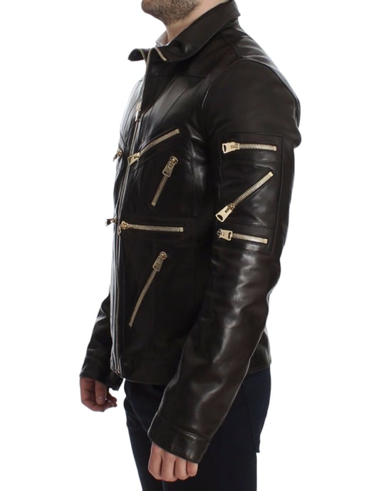 Chaqueta de Cuero con Detalle Multizip - Image 3