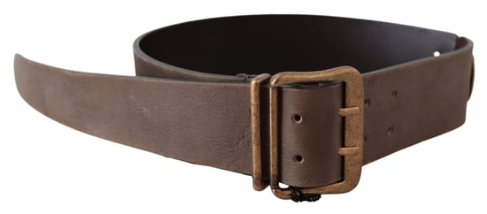 Cinturón de Cuero Marrón Ancho con Hebilla de Bronce de Ermanno Scervino - Image 3