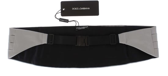 Cinturón de seda plisado gris Dolce Gabbana - Image 2